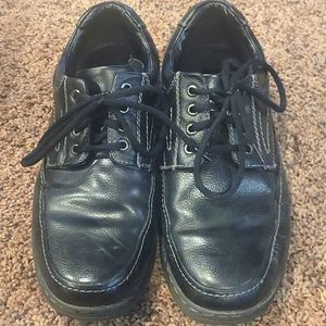 Mens Black Leather Tie Dress Shoes 10.5